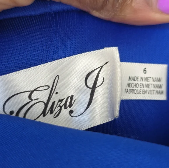 $188 Eliza J Stretch Women Off-the-Shoulder Sleeveless Gown Sz 6 NWT Party - Picture 11 of 13